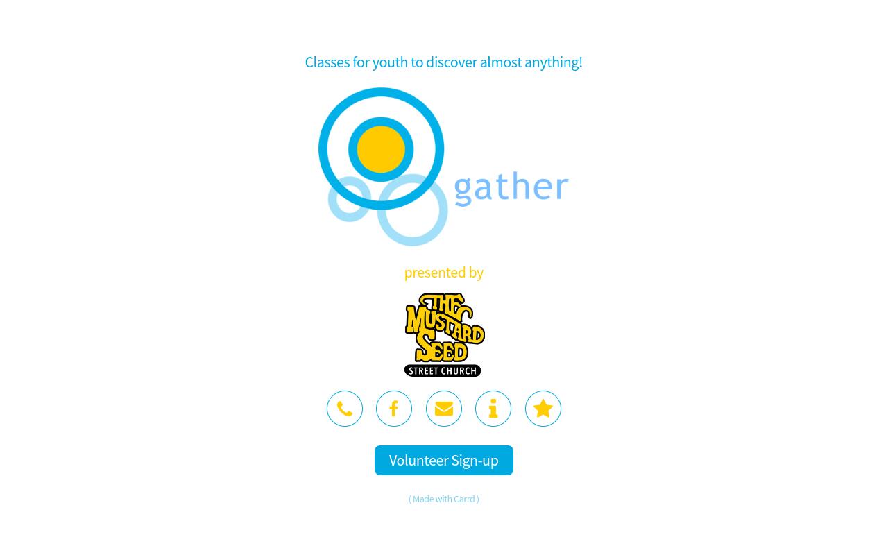 Carrd profile picture for @gather